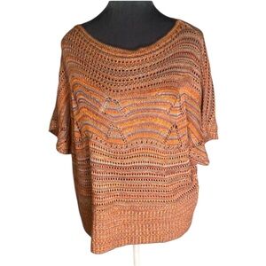 Short Sleeve Colorful Knit Sweater